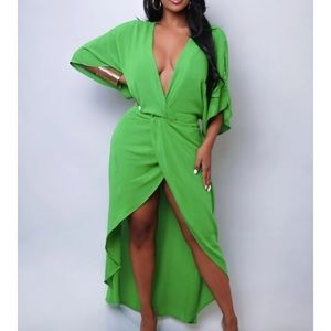 City Green Maxi Coverup